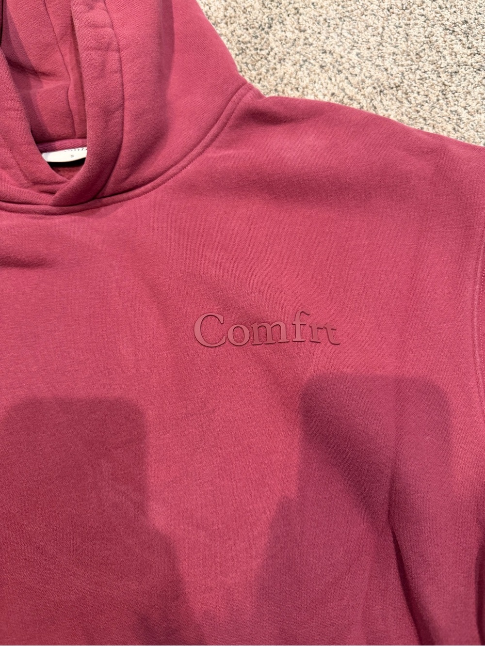 Comfort Minimalist Hoodie -Berry - Picture 2 of 3